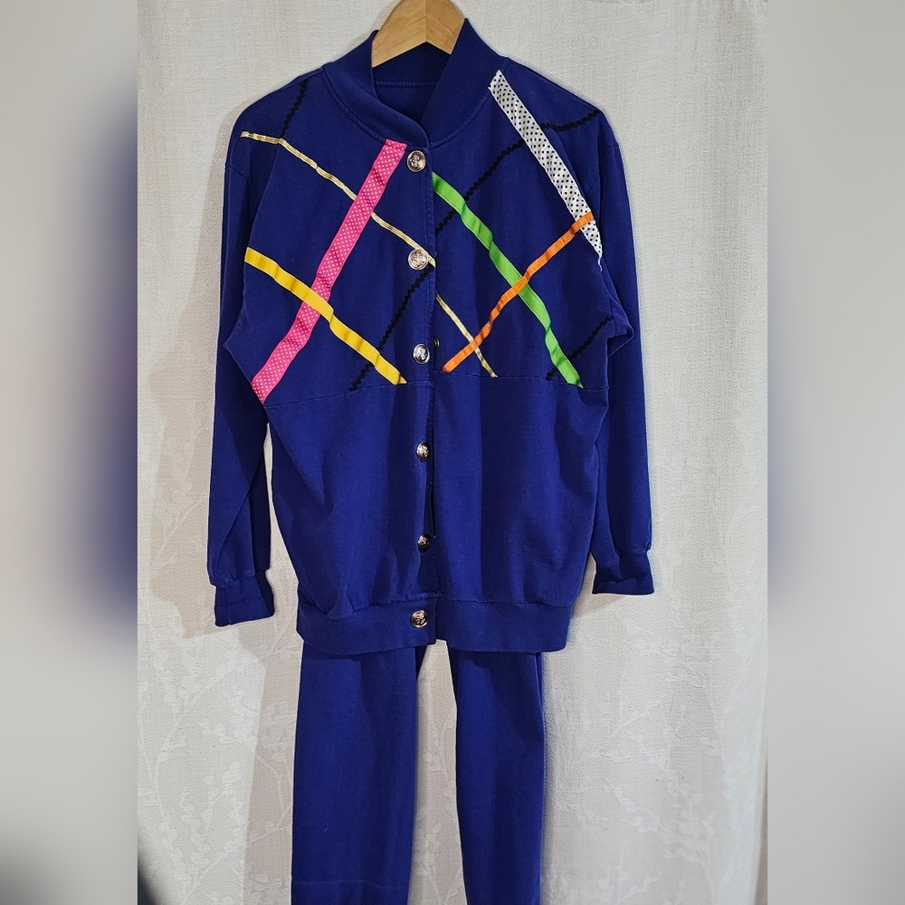 Vintage Golden Girls Colorful Retro Geometric Track Suit